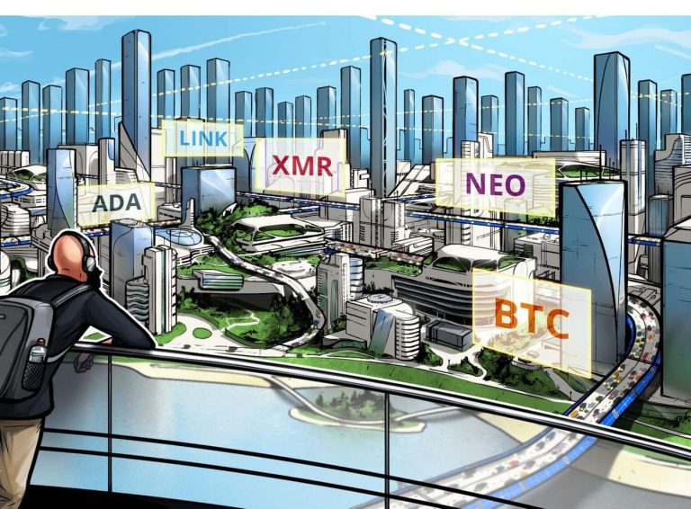 5 loại tiền điện tử hàng đầu nên xem trong tuần này: BTC, NEO, XMR, ADA, LINK
