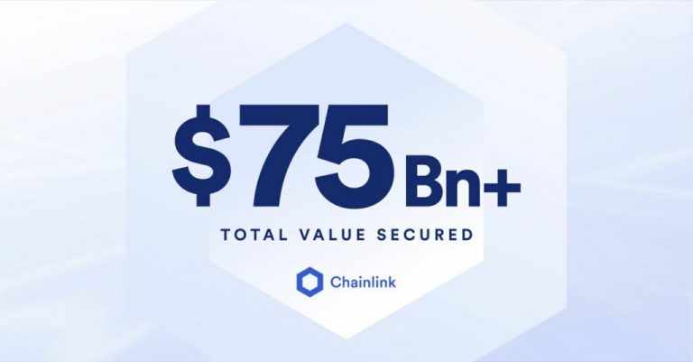 Mạng Chainlink thông báo Total Value Secured (TVS) của họ hiện đã hơn 75 tỷ đô la