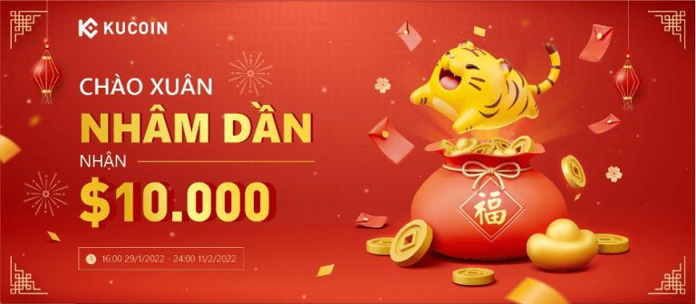 Sự kiện Tết KuCoin Việt Nam: Chào Xuân Nhâm Dần nhận $10,000