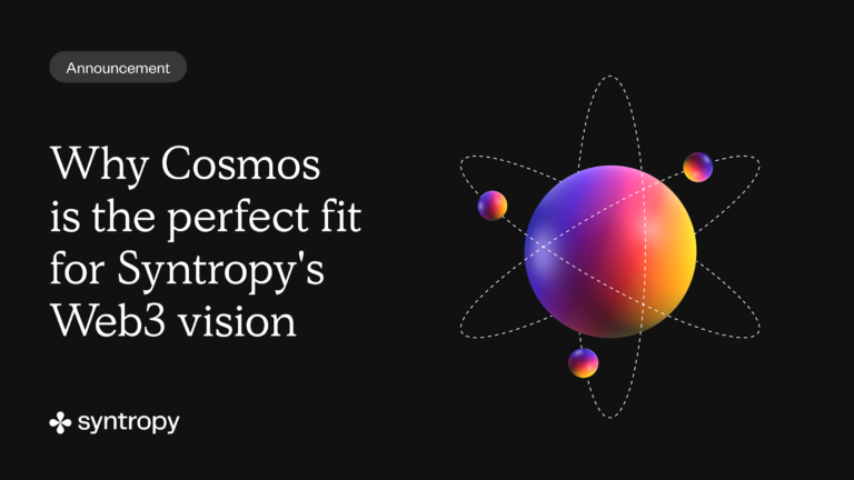 Syntropy chọn Cosmos để phát triển Web3