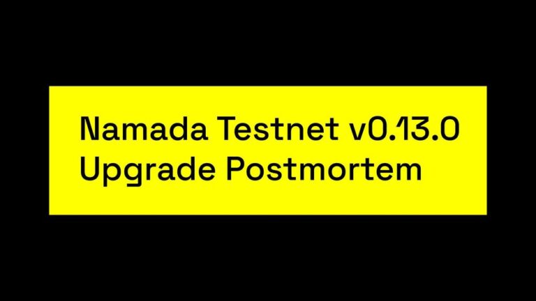 Nâng cấp bản thử nghiệm Namada Testnet v0.13.0