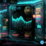 crypto-news-hologram-with-trading-graphics-virtual-space-on-the-background-dark-neon-color-cyberpunk