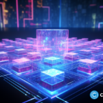 crytpo-news-decentralized-blockchain-system-front-side-view-hologram-dollars-background-v5