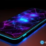 crypto-news-black-smartphone-front-side-view-blockchain-neon-colors02