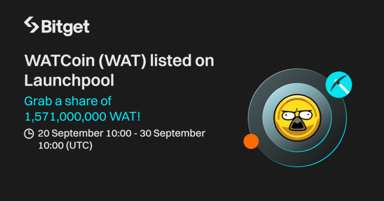 Bitget Launchpool niêm yết WATCoin (WAT), khóa Bitcoin (BTC), Ethereum (ETH) và Mocacoin (MOCA) để chia sẻ 1,57 tỷ WAT