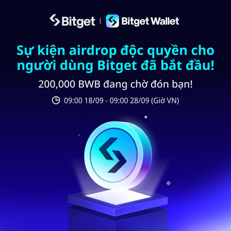 Nhận airdrop 200,000 BWB kỉ niệm Bitget Wallet đạt mốc 30 triệu người dùng 