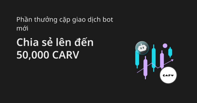 Tận hưởng đặc quyền bot giao dịch CARV và chia sẻ 50,000 CARV trên Bitget