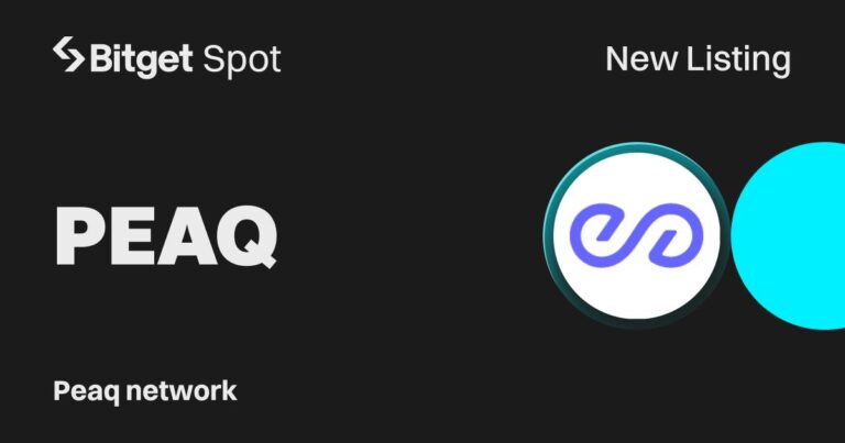 [Niêm yết đầu tiên] Bitget niêm yết peaq network (PEAQ), tham gia và chia sẻ 14,056,250 PEAQ!