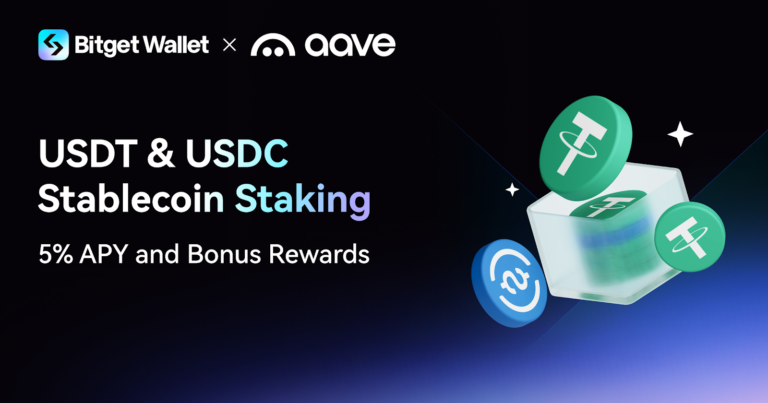 Bitget Wallet tích hợp Aave để mở rộng chức năng staking stablecoin trên chuỗi