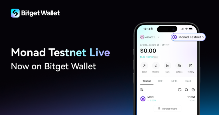 Bitget Wallet tích hợp Testnet Monad để mở rộng khả năng DeFi