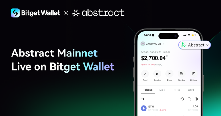 Bitget Wallet tích hợp mainnet Abstract để đơn giản hóa truy cập onchain cho người tiêu dùng