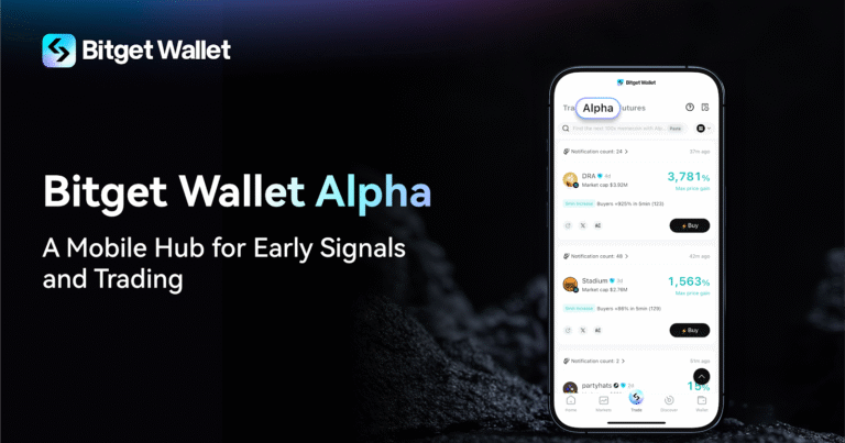 Bitget Wallet ra mắt Alpha – trung tâm di động dành cho tín hiệu và giao dịch sớm